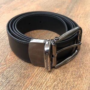 Men’s Ermenegildo Zegna black leather belt